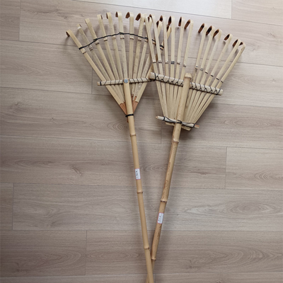 Lekki bambusowy grabie do trawy ogrodowej Szybki montaż Grabie do liści 32 cm