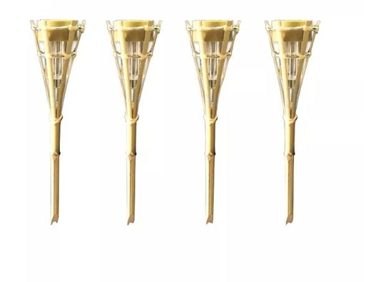 Yard Garden Outdoor Bamboo Tiki Torch z wymiennym kanistrem oleju wielokrotnego napełniania