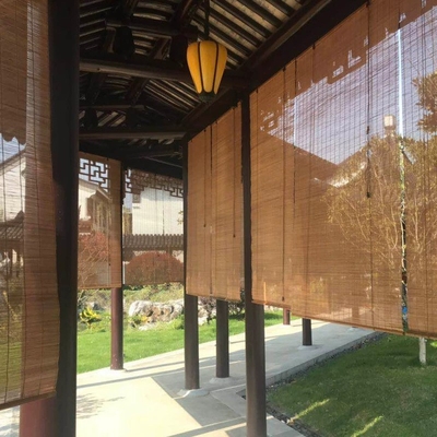 Indoor Outdoor Bamboo Manual Pergola Rolety Okno Sun Blade Privacy Drape