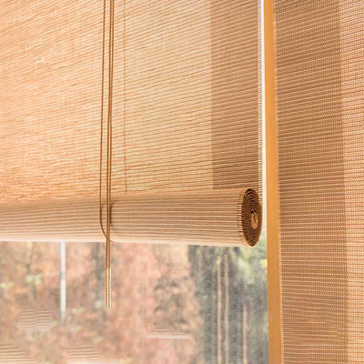 Tkana rzymska mata bambusowa Rolowana kurtyna Łatwa instalacja Migawka zewnętrzna 180 * 180 cm